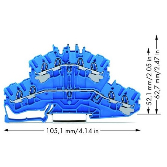 Dwupiętrowa złączka 4-przewodowa 2,5 mm