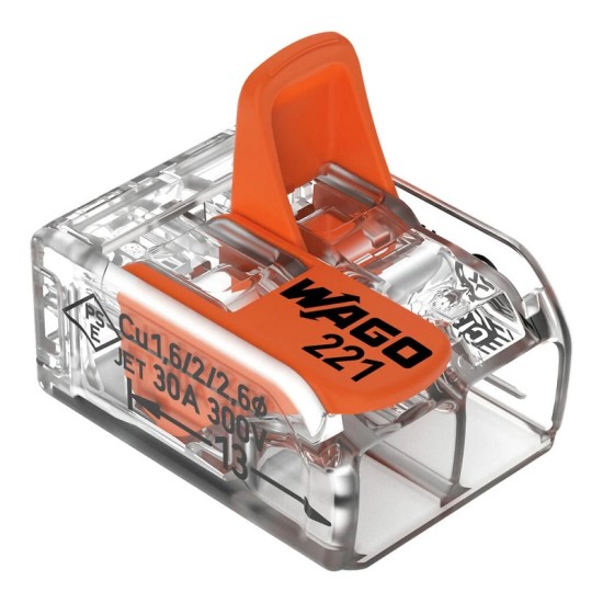 Złączka instalacyjna przeźroczysta 2-przewodowa maks. 6 mm