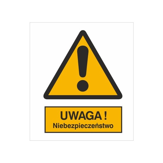 EG-tablice "Uwaga! Niebezpieczeństwo" Naklejka