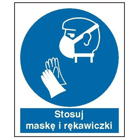 EG-tablice "Stosuj maskę i rękawiczki"