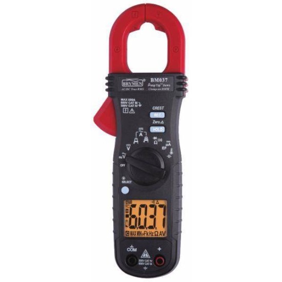 Multimetr cęgowy BM037 600A AC/DC TRMS, AmpTip,Cx, T,DCA" Brymen