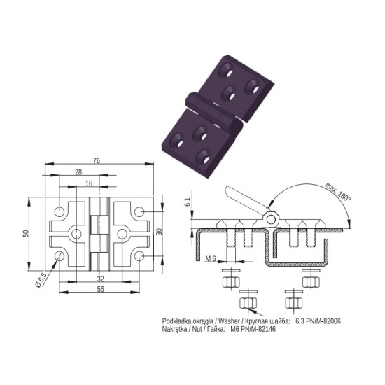 Zawiasy do rozdzielni elektrycznych