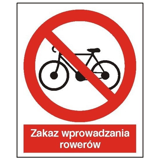 EG-tablice "Zakaz wprowadzania rowerów"