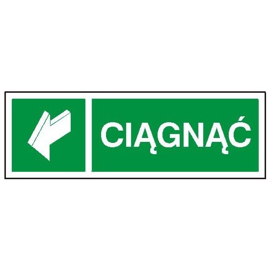 EG-tablice "Ciągnąć" pozioma