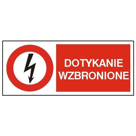 EG-tablice "Dotykanie wzbronione" pozioma