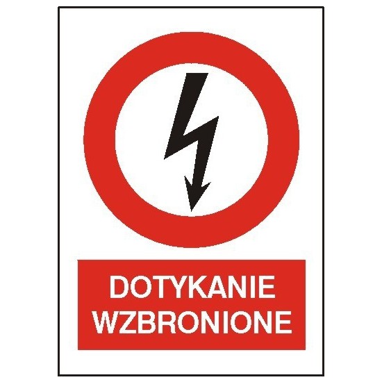 EG-tablice "Dotykanie wzbronione" pionowa