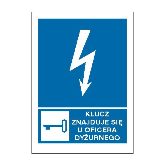 EG-tablice "Klucz znajduje się u oficera dyżurnego"