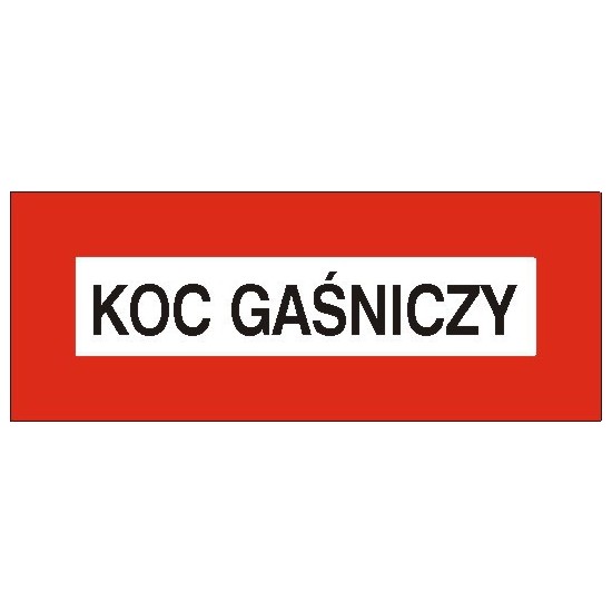 EG-tablice "Koc gaśniczy" pozioma