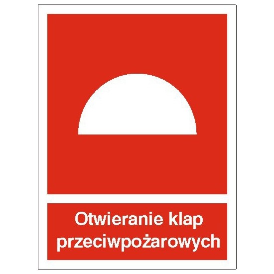 EG-tablice "Miejsce otwierania klap przeciwpożarowych"