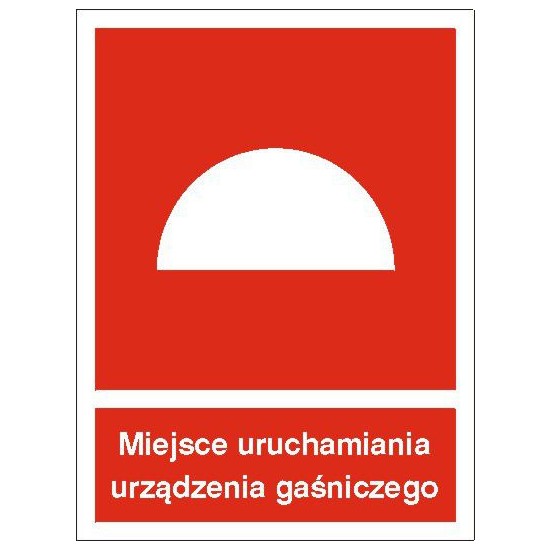 EG-tablice "Miejsce uruchamiania urządzenia gaśniczego"