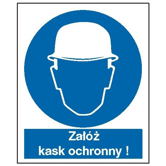 EG-tablice "Nakaz stosowania ochrony głowy"