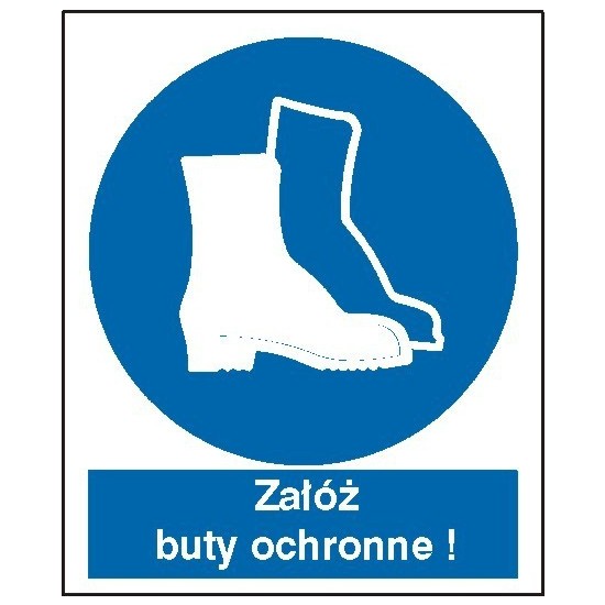 EG-tablice "Nakaz stosowania ochrony stóp"