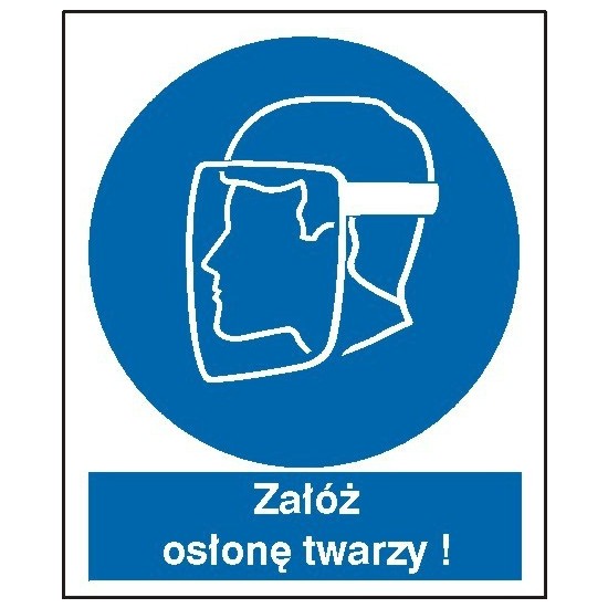 EG-tablice "Nakaz stosowania osłony twarzy"