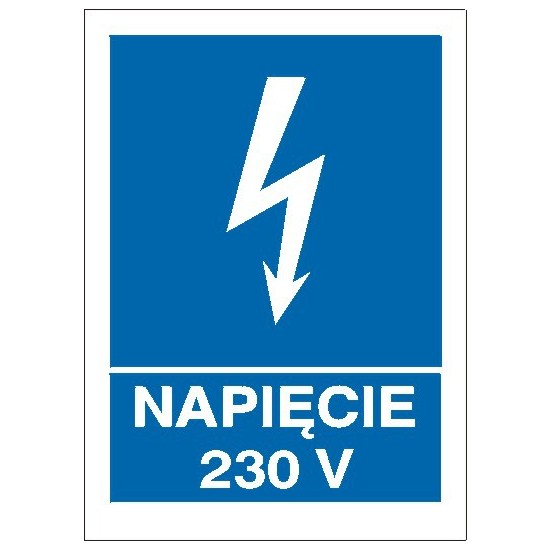 EG-tablice "Napięcie 230 V" pionowa
