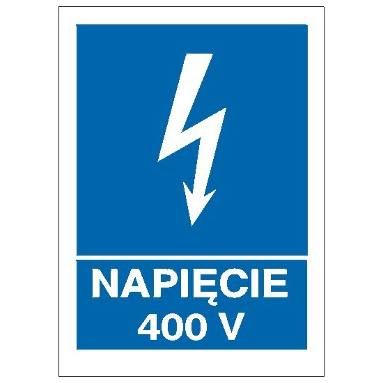 EG-tablice "Napięcie 400 V" pionowa