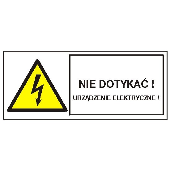 EG-tablice "Nie dotykać! Urządzenie elektryczne!"