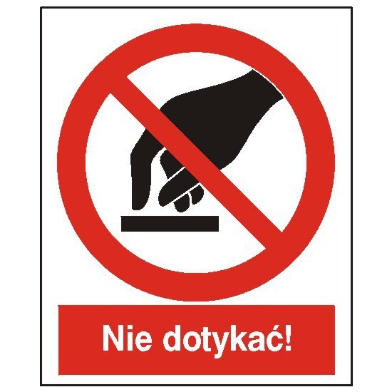 EG-tablice "Nie dotykać!"