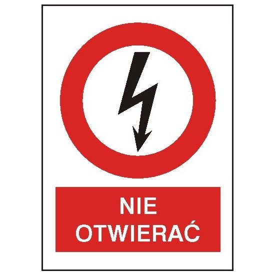 EG-tablice "Nie otwierać" pionowa