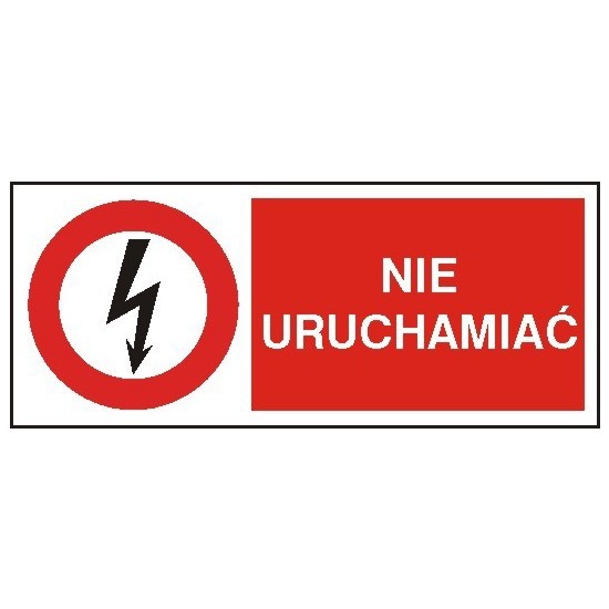 EG-tablice "Nie uruchamiać" pozioma