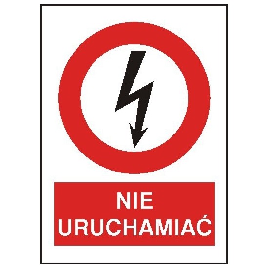 EG-tablice "Nie uruchamiać" pionowa
