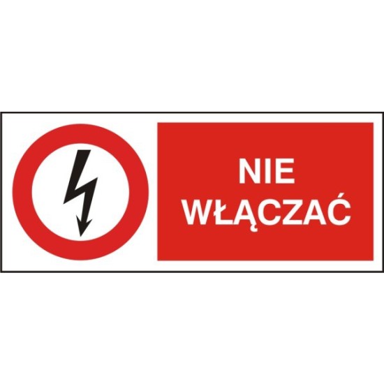 EG-tablice "Nie włączać" pozioma