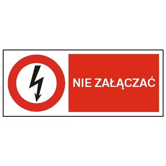 EG-tablice "Nie załączać" pozioma