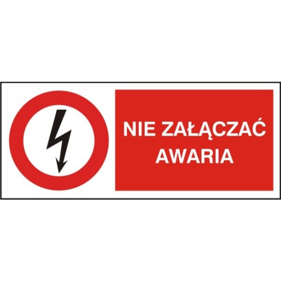 EG-tablice "Nie załączać. Awaria" pozioma