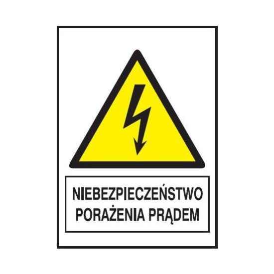 EG-tablice "Niebezpieczeństwo porażenia prądem"