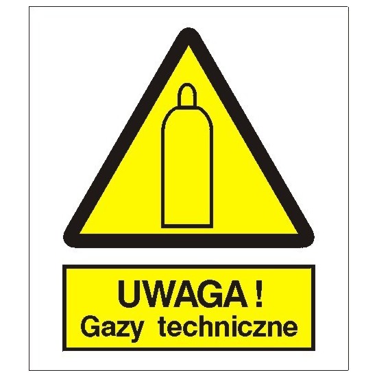 EG-tablice "Ostrzeżenie przed gazami technicznymi"