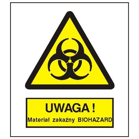 EG-tablice "Ostrzeżenie przed materiałem zakaźnym biohazard"