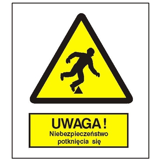 EG-tablice "Ostrzeżenie przed niebezpieczeństwem potknięcia"