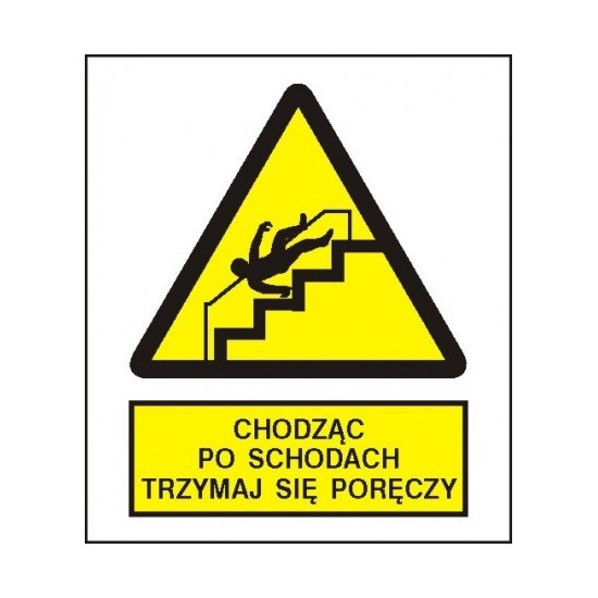 EG-tablice "Ostrzeżenie przed niebezpieczeństwem upadku na schodach"