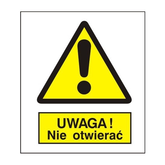 EG-tablice "Ostrzeżenie przed otwarciem"