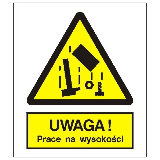 EG-tablice "Ostrzeżenie przed pracami na wysokości"