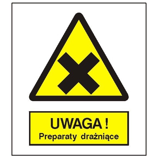 EG-tablice "Ostrzeżenie przed preparatami drażniącymi"