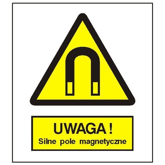 EG-tablice "Ostrzeżenie przed silnym polem magnetycznym"