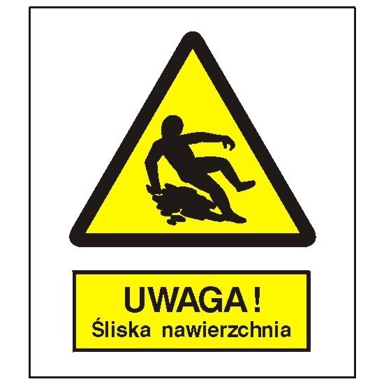 EG-tablice "Ostrzeżenie przed śliską nawierzchnią"