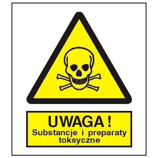 EG-tablice "Ostrzeżenie przed substancjami i preparatami toksycznymi"