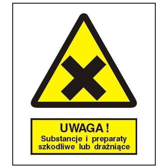 EG-tablice "Ostrzeżenie przed substancjami i preparatami szkodliwymi lub drażniącymi"
