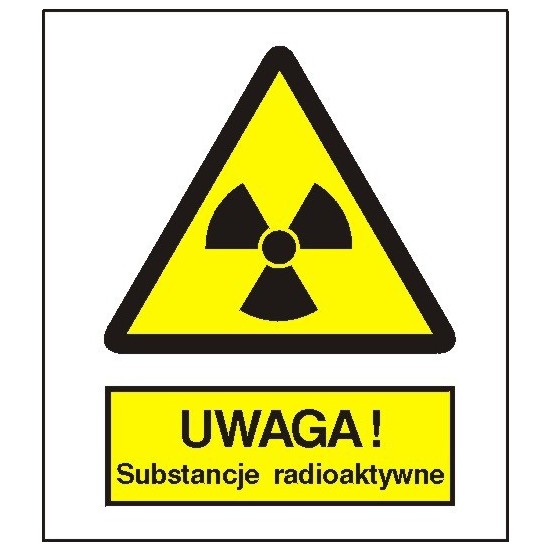EG-tablice "Ostrzeżenie przed substancjami radioaktywnymi"