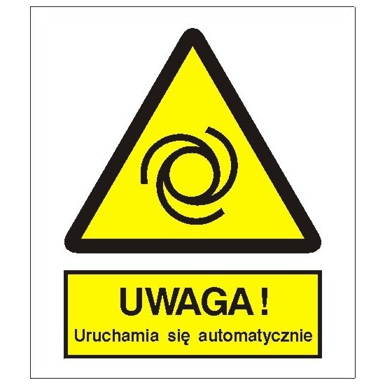 EG-tablice "Ostrzeżenie przed uruchamianiem automatycznym"