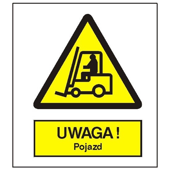 EG-tablice "Ostrzeżenie przed urządzeniami do transportu poziomego"