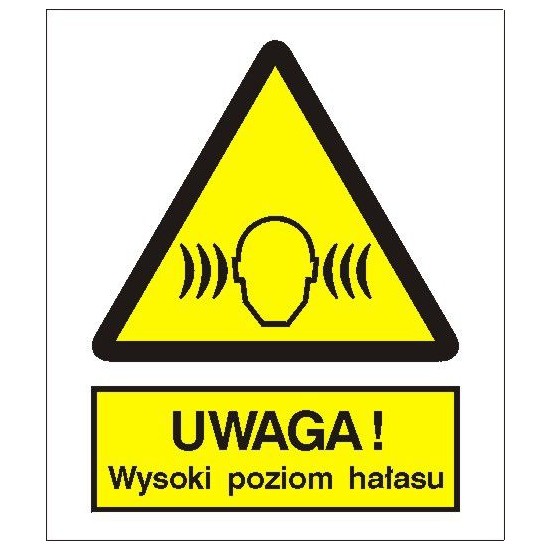 EG-tablice "Ostrzeżenie przed wysokim poziomem hałasu"