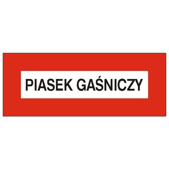 EG-tablice "Piasek gaśniczy" pozioma