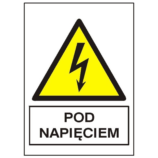 EG-tablice magnetyczna "POD NAPIĘCIEM"