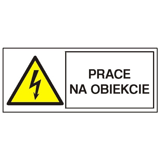 EG-tablice "Prace na obiekcie" pozioma