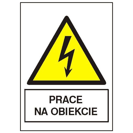 EG-tablice "Prace na obiekcie" pionowa