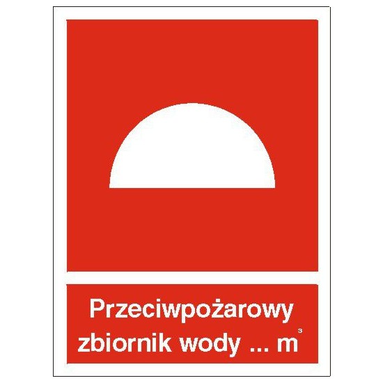 EG-tablice "Przeciwpożarowy zbiornik wody"