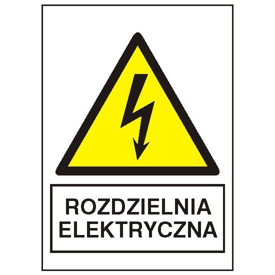 EG-tablice "Rozdzielnia elektryczna" ostrzegawcza