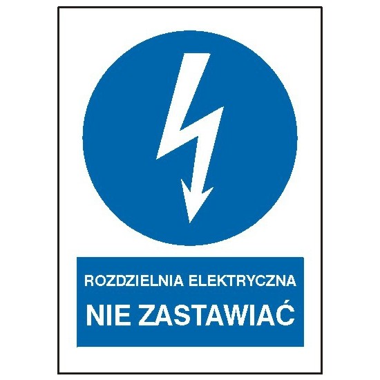 EG-tablice "Rozdzielnia elektryczna Nie zastawiać" pionowa